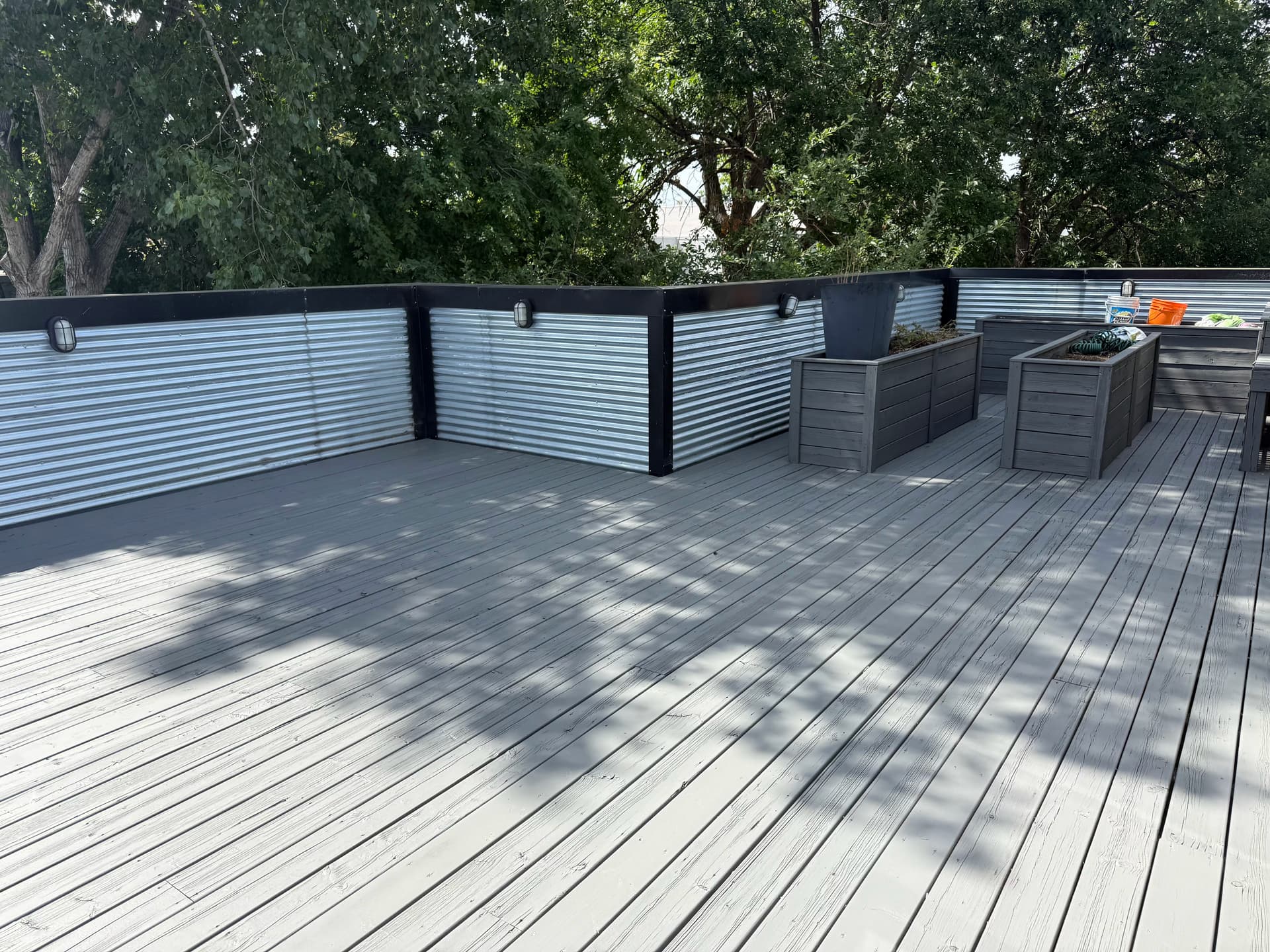 Deck stained with Kendall Charcoal